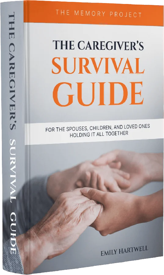 The seller's cover image for the bonus e-book The Caregiver's Survival Guide, showing two clasped hands