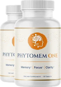 The seller's photo of two Phytomem One bottles side by side, the 2-bottle package at $79 per bottle